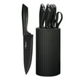 thumbnail image 1 of Juego de cuchillos HUNTER.DUAL para cocina de 8 piezas con bloque universal, color negro, 1 of 7