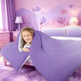 thumbnail image 4 of meiyoeat Modern Abstract Aesthetic 7 Pieces Full Size Bedding Sets,Purple Ombre Print Full Size Bed in a Bag For Girl,Reversible, 4 of 7