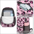 thumbnail image 4 of Purple and Pink Leopard Print 17" School Backpacks for Teens,Waterproof Oxford Fabric,S-Shape Padded Straps for School,Travel,Hiking,Camping, 4 of 6