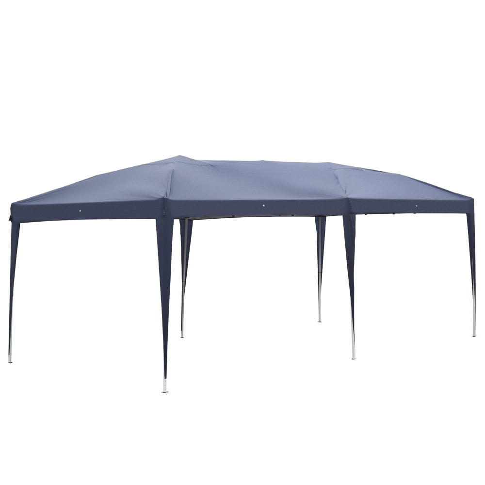 Kepooman 3 x 6m Sides Party Tent, Commercial Instant Shelter Tent, Heavy Duty Event Tent Pavilion, Portable Waterproof Canopy Folding with Carry Bag, Blue, No Side Kepooman 3 x 6m Sides Party Tent, Commercial Instant Shelter Tent, Heavy Duty Event Tent Pavilion, Portable Waterproof Canopy Folding with Carry Bag, Blue, No Side