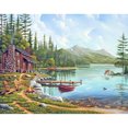 thumbnail image 2 of Cuadros Decorativos Diamante 5D Taladro Casa de madera junto al lago Pintura de bricolaje Cuadro completo Kit redondo Artesanía DQrwqpou Nuevos Originales, 2 of 9