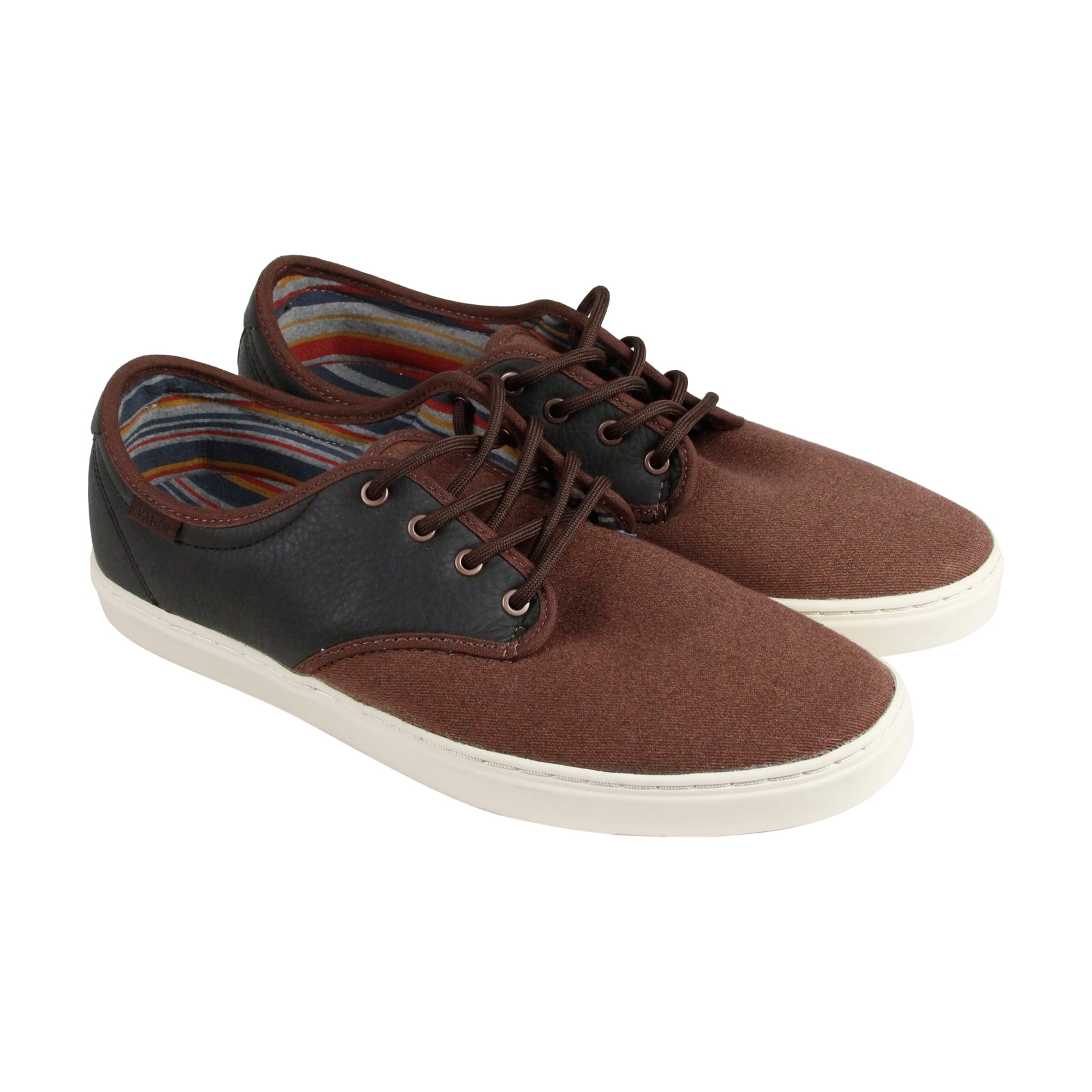 mens brown leather vans