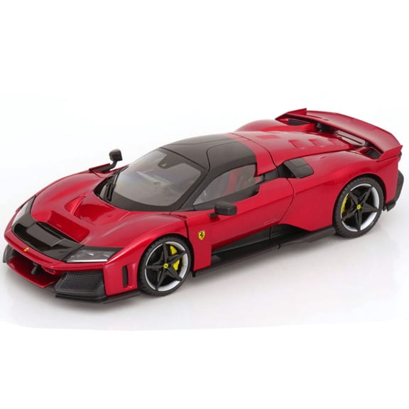 Bburago Signature Series 2024 Ferrari F80 Red Metallic (Rosso Supercar) w/ Black Wheels 1:18