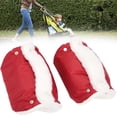 thumbnail image 4 of Stroller Hand Muff, Stroller Gloves, 2 Pcs Nylon Waterproof For Single-handle Strollers Shopping Carts Bicycles Red, 4 of 8