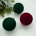 thumbnail image 6 of SharkTRUE 24Pcs Velvet Christmas Balls Burgundy Xmas Tree Hanging Ornaments Shatterproof Decorations Pendants 24pcs with Gift Box 2.36", 6 of 9