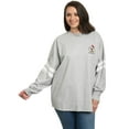 thumbnail image 6 of Disney Women Minnie Mouse Sweatshirt Jersey Long Sleeve Light Gray, 6 of 7