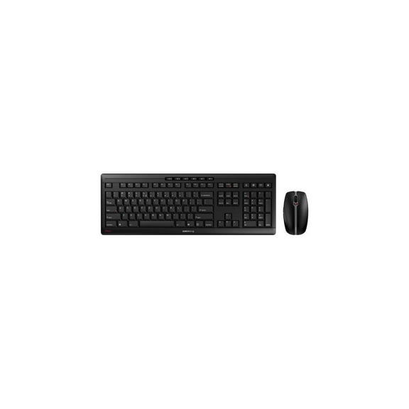 CHERRY STREAM DESKTOP Wireless Keyboard and Mouse - Full Size,Black ,Quiet,Wireless Optical 6 Button Mouse,Adjustable to 2400 DPI