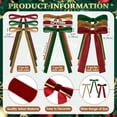 thumbnail image 2 of 48 Pcs Velvet Christmas Wreath Bow Bulk Christma Velvet Bow Vintage Ribbon Bows Xmas Tree Bows for Christmas Autumn Garland Wedding Decoration 3 Size Width of 3/8'' 5/8'' 1'' (Classic Color), 2 of 8