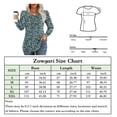 thumbnail image 5 of LEEYNEER Womens Blouses Floral Printed Pleated Short Sleeve Tunic Tops for Women Dressy Casual Summer Shirts, 5 of 5