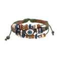 thumbnail image 3 of Pulsera de cuero trenzado Fernando PU ajustable tallada hueca estilo vintage, 3 of 8