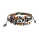 thumbnail image 3 of Pulsera de cuero sintético multicapa con dijes, brazalete tejido con cuentas De color verde oscuro, 3 of 9