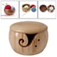 thumbnail image 1 of Recipiente de almacenamiento de de de 5.9 "Gancho para tejer Canasta de almacenamiento de lana forma forma forma para de Navidad Madera de pino con tapa perfecl Cuenco de madera para almacenamiento de hilo, 1 of 8