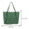 thumbnail image 2 of Bolso de mano de pana para mujer bolso con asa superior con cremallera bolso vintage bolso de compras de invierno, 2 of 7