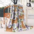 thumbnail image 2 of Yorkie Dog and Flower Florals Blanket,Comfortable Soft Flannel Throw Blanket,All Season,Warm Lightweight Blankets for Sofa Bed Couch Living Room Chair,40"x50"(100x130cm), 2 of 4