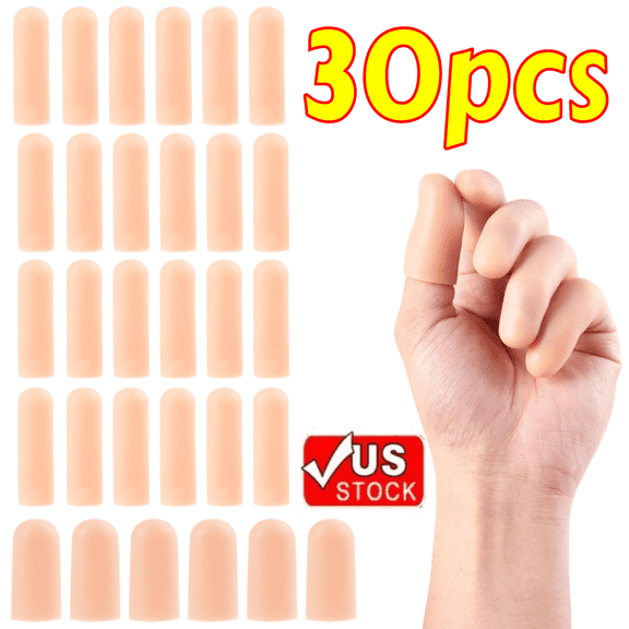 Reusable Gel Finger Cots & Protectors for Dry, Cracked Hands | 2 Sizes (0.6" & 0.8" Wide) | Overnight Moisturizing Treatment | Value Size Packs Available