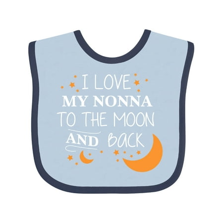 

Inktastic I Love My Nonna to the Moon and Back Gift Baby Boy or Baby Girl Bib