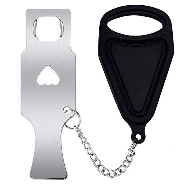 Cerradura de puerta portátil, cerradura de viaje, cerradura de puerta portátil, para hotel, hogar, apartamento plateado + negro 2 piezas esquí esquí Gafas de esquí