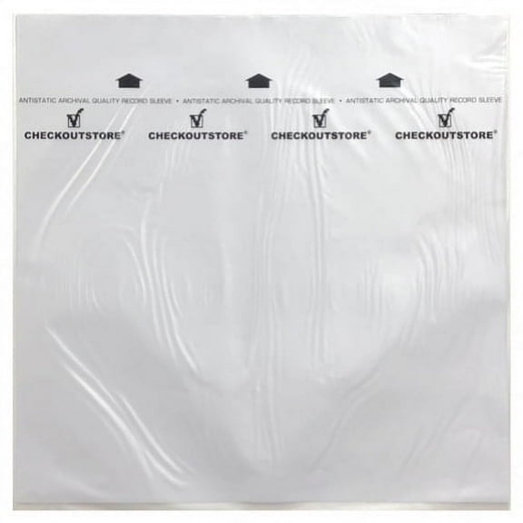 (500) CheckOutStore 3 Ply Rice Paper Archival Quality Anti Static for 12" Vinyl 33 RPM Records (White)