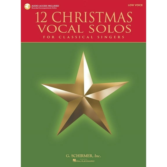 12 Christmas Vocal Solos - Low Voice (Book/Online Media), (Hardcover)