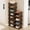 Brown, variant on General Vertical Shoe Rack-Tall Narrow Shoe Rack Organizer for Small Spaces,17Tier Bamboo Shoen Shelf for Entryway,Closet,Corner,Doorway,Skinny Shoe Shelf Space Saving Shoe Storage,Free Stackable DIY