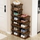 thumbnail image 5 of Zapatero vertical - Organizador de zapatos alto y estrecho para espacios pequeños, estante para zapatos de bambú de 7 niveles para entrada, armario, esquina, puerta, estante para zapatos delgado que, 5 of 8