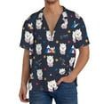 thumbnail image 2 of Disketp Men's Hawaiian Llamas 1 Print Shirts Button Down Holiday Beach Shirts-3X-Large, 2 of 5