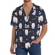 thumbnail image 1 of Fotbe Llamas 1 Camisa Estampada de Manga Corta para Hombre, Casual de Verano, Estilo Playero, Sin Arrugas-XX-Large, 1 of 5