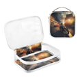 thumbnail image 3 of Cat Houses Cars Motorcycle Clear Cosmetic Bags with Handles PVC Toiletry Bags Zipper Waterproof Portable for Traveling 2 Pcs, 3 of 7
