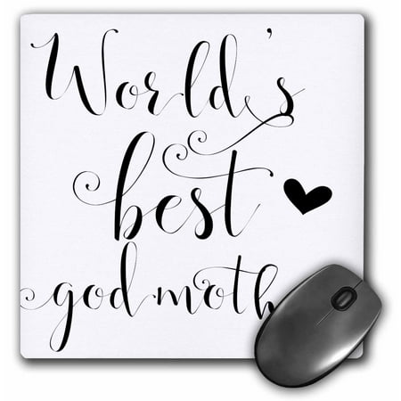 3dRose Best Godmother Ever - Worlds Best Godmother - Gift for Godmother - Mouse Pad, 8 by