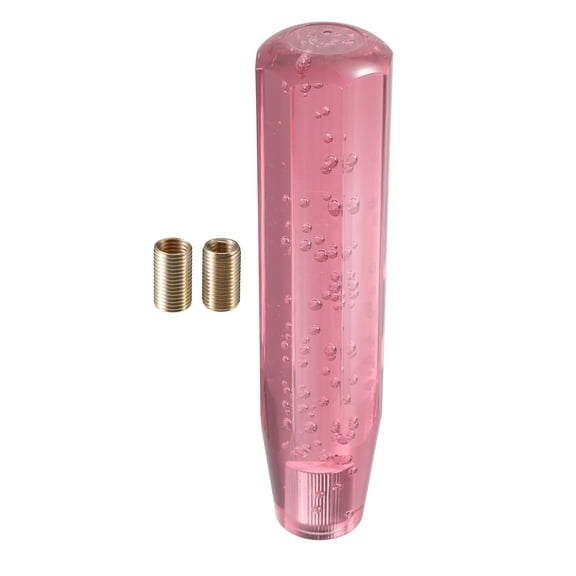 Unique Bargains Gear Shift Knob Stick 20cm Universal for Manual Transmission Vehicle Durable Acrylic Pink with Adapter