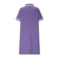 thumbnail image 5 of Yghzkop Women's V-Neck Medical Scrub Dress Healthcare Work Uniform Lapel Button Pocket Midi Dress Lightweight Stretch Nursing Dress Easy Care Solid, 5 of 6