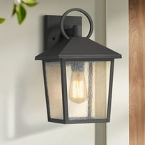 John Timberland Westmont 13 3/4" High Modern Outdoor Wall Light Fixture Mount Porch House Weatherproof Sand Black Glass Shade