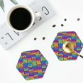 thumbnail image 3 of Bingfone Vintage Cassette Tapes Leather Drinks Coasters with Set of 6,Suitable for Home Kitchen,Coffee Cup Coasters Home Gift, 3 of 7
