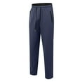 thumbnail image 5 of MIXUE Sweatpants for Men Solid Color Mesh Elastic Waist Drawstring Slim Lightweight With Zip Pockets Athletic Workout Running Trousers Activewear,Blue,L, 5 of 6