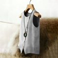 thumbnail image 6 of Women Spring Summer Color Block Cotton Linen Vest Casual Comfortable Top, 6 of 9