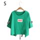 thumbnail image 1 of Camiseta casual de mujer con cuello redondo, media manga, blusa de algodón suelta para chica Jumpingount AP001743-01, 1 of 7