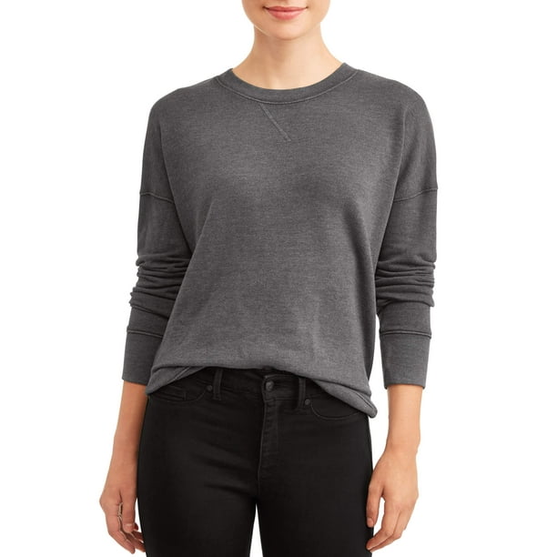 black crew neck sweatshirt walmart