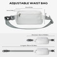 thumbnail image 5 of WATERFLY Unisex 2L Walking Hiking Travel Running Nylon Fanny Pack Waist Bag,White, 5 of 7
