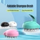 thumbnail image 4 of Cepillo de champú plegable, portátil, de doble uso, para cabello seco y húmedo, masajeador de cuero cabelludo de silicona suave., 4 of 9