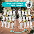 thumbnail image 4 of 3 Tiers Flower Bar Stand, Plastic Buckets, Iron Frame, 12 Pots, Metal Plant Stand, Cafe, Florist, Outdoor, 4 of 10