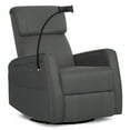 thumbnail image 3 of Evolur Maverick Power Recline Glider with Phone or Tablet Holder, Tempered Grey, 3 of 17