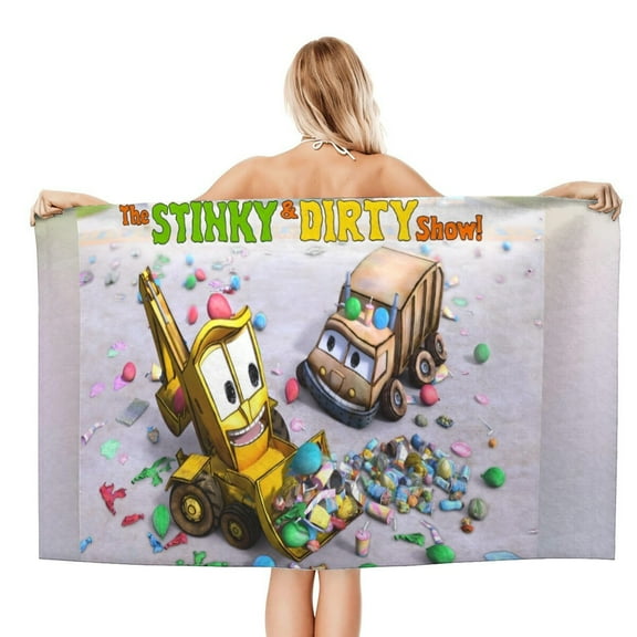 Stinky and Dirty-theme Gifts Quick-dry Beach Towel for Women Girl Birthday Inspired Fan Bath Outdoor Music Lover30.7 x 59 in（78 X 150 CM）