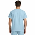 thumbnail image 4 of Yifymode Unisex V Neck Short Sleeve Medical Scrub Top, Three Pockets Lightweight Breathable Work Top Light Blue M, 4 of 4