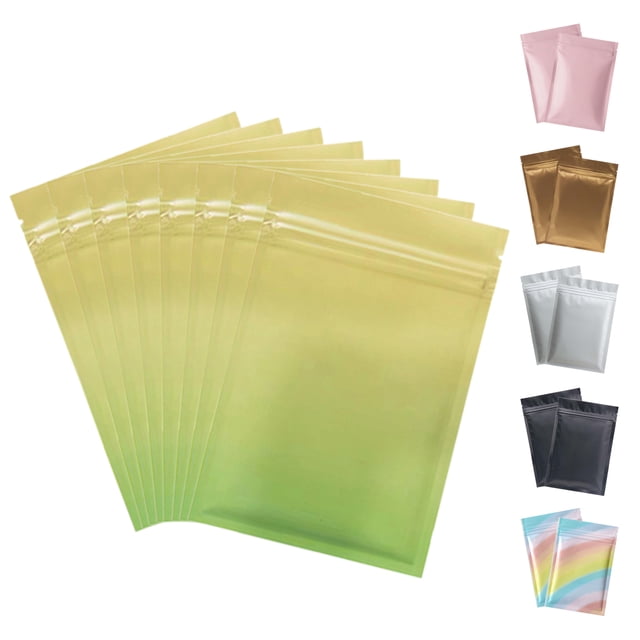 Aspire 100 PCS Mylar Zip Bags, Reusable Food Storage Pouches, 5 Size for Choose
