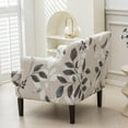 thumbnail image 5 of Topchances Stretch Wingback Chair Cover, Printed Accent Chair Covers with Arms, 2-Piece Armchair Slipcover with Cushion Cover, 5 of 8