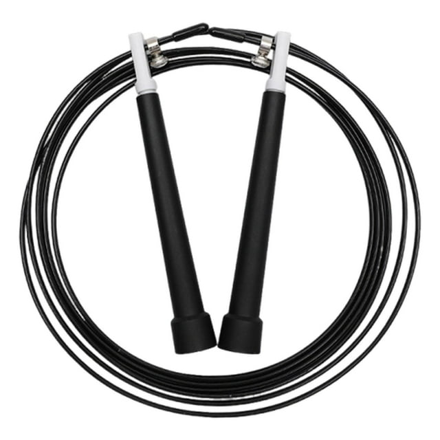 Cuerda de saltar de velocidad portátil con rodamiento de bolas giratorio de 360 degree para entrenamiento de boxeo y deportes Negro