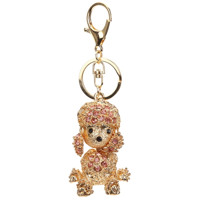 MasteelfCA Poodle Keychain Dog Keychain Creative Keychain Backpack Charm Car Key Chain