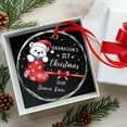 thumbnail image 5 of Grandson's 1st Christmas Glass Ornament 2025, Personalized Grandson Polar Bear First Xmas Ornaments, New Grandchild Ornament Gift for Grandpa Grandma, Custom Name Grandchild's 1st Xmas Glass Keepsake, 5 of 6