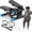 Black&Blue, variant on Steppers for Exercise at Home Workout Equipment, Mini Stepper Exercise Machine for Senior Citizens, Twist Stepper with Resistance Bands, Cardio Weight Loss Equipment Home Fitness
