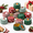 24-Gingerbread Man, variant on 12 Snowflower 8 Oz Metal Cookie Candle Storage Jars with Lids